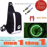 Túi đeo chéo thời trang thanh lịch dc092 + tặng kèm bộ 2 đèn led gắn van bánh xe máy ô tô