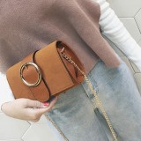 Túi hộp da lộn mini dây xích xinh xắn neo bag