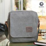 Túi xách nam, túi đeo chéo nam vải bố cao cấp mando - db08 xám