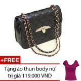 Túi xách nữ đính đá họa tiêt trái tim TTGG + Tặng 1 áo thun body nữ