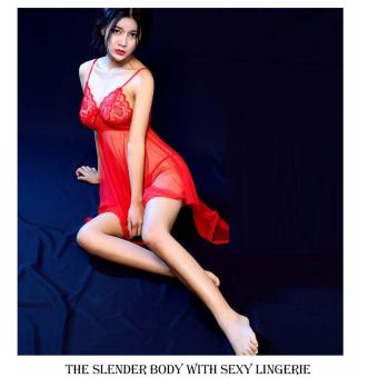 Váy ngủ Sexy Voan mỏng đệm Ren Chodeal24h.vn (đỏ tươi)  