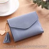 Ví nữ MINI thời trang nắp gập tua rua - LetN (Xanh da trời)