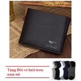 [HCM]Ví da nam Septwolves (Đen ngang) + Tặng Đôi vớ lười trơn