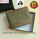 Bóp ví nam da bò thật Thủ Công khâu tay ARIZA