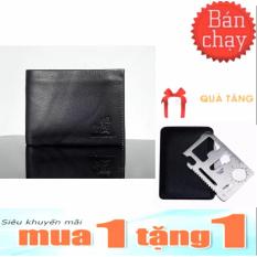 Nơi Bán Ví nam + Tặng miếng thép 11 công dụng tiện lợi bỏ vừa ví  