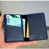 Ví Nhỏ handmade da  thật Galaxy Store GVM02NU (Xanh Navy)