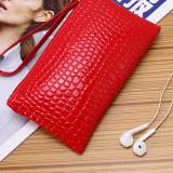 Ví nữ da PU vân cá sấu , ví đựng điện thoại, ví đựng tiền, ví đựng thẻ ( đỏ)