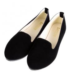 Giá Khuyến Mại Women Casual Ballet Slip On Flats Single Shoes Black – intl   crystalawaking