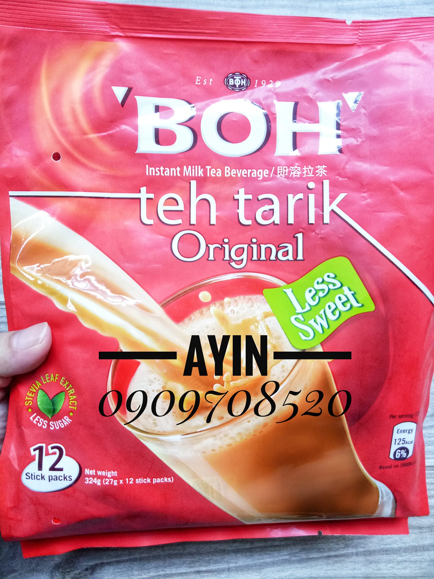 Trà sữa boh teh tarik malaysia vị truyền thống ít ngọt