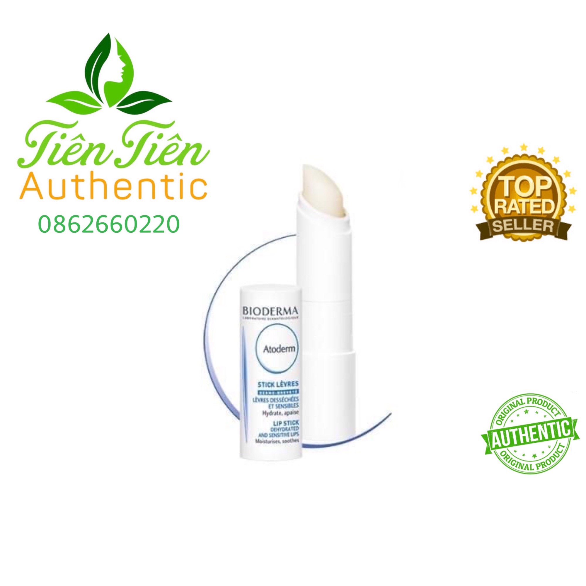 BIODERMA Son dưỡng môi không màu Bioderma Pháp chính hãng