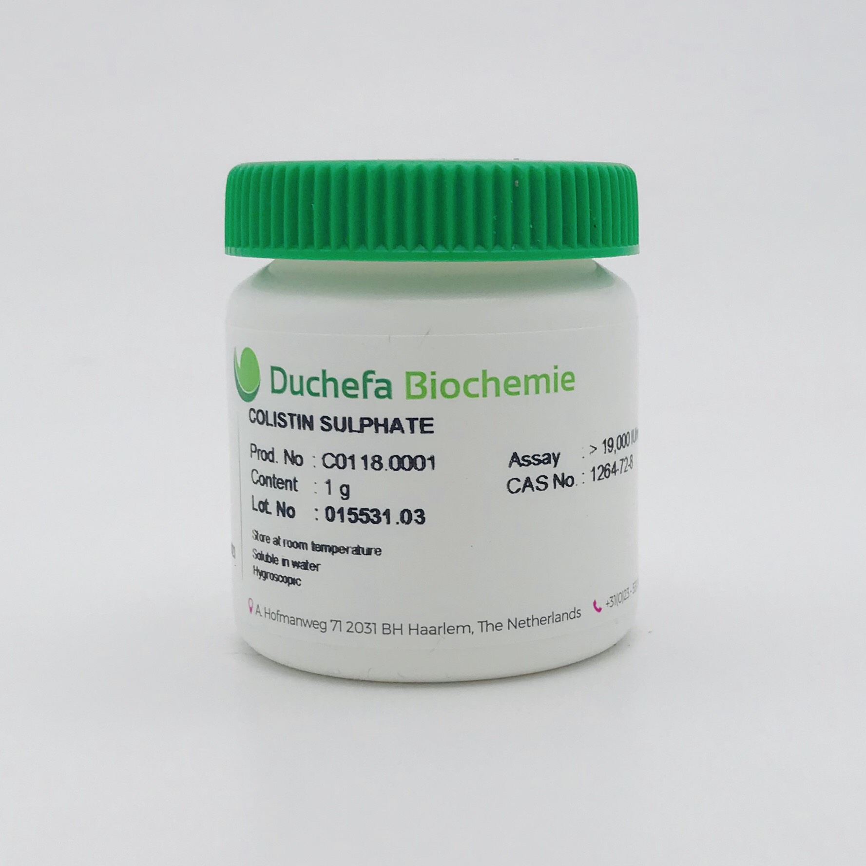 Colistin sulphate (>19.000 units/mg, Duchefa, Cas 1264-72-8)