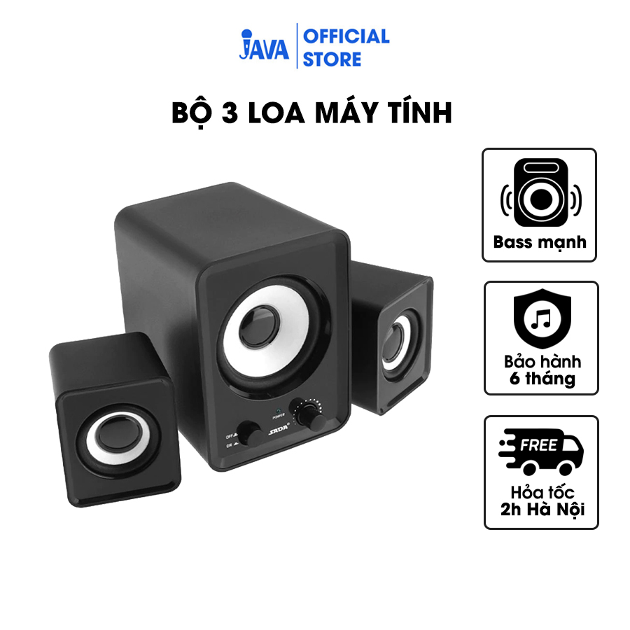 Bộ 3 loa máy tính/ vi tính cao cấp âm bass echo hay - nhỏ gọn - loa vi tính - loa vi tính giá rẻ - loa máy tính giá rẻ - loa để bàn máy tính - loa mini - loa karaoke - java shop