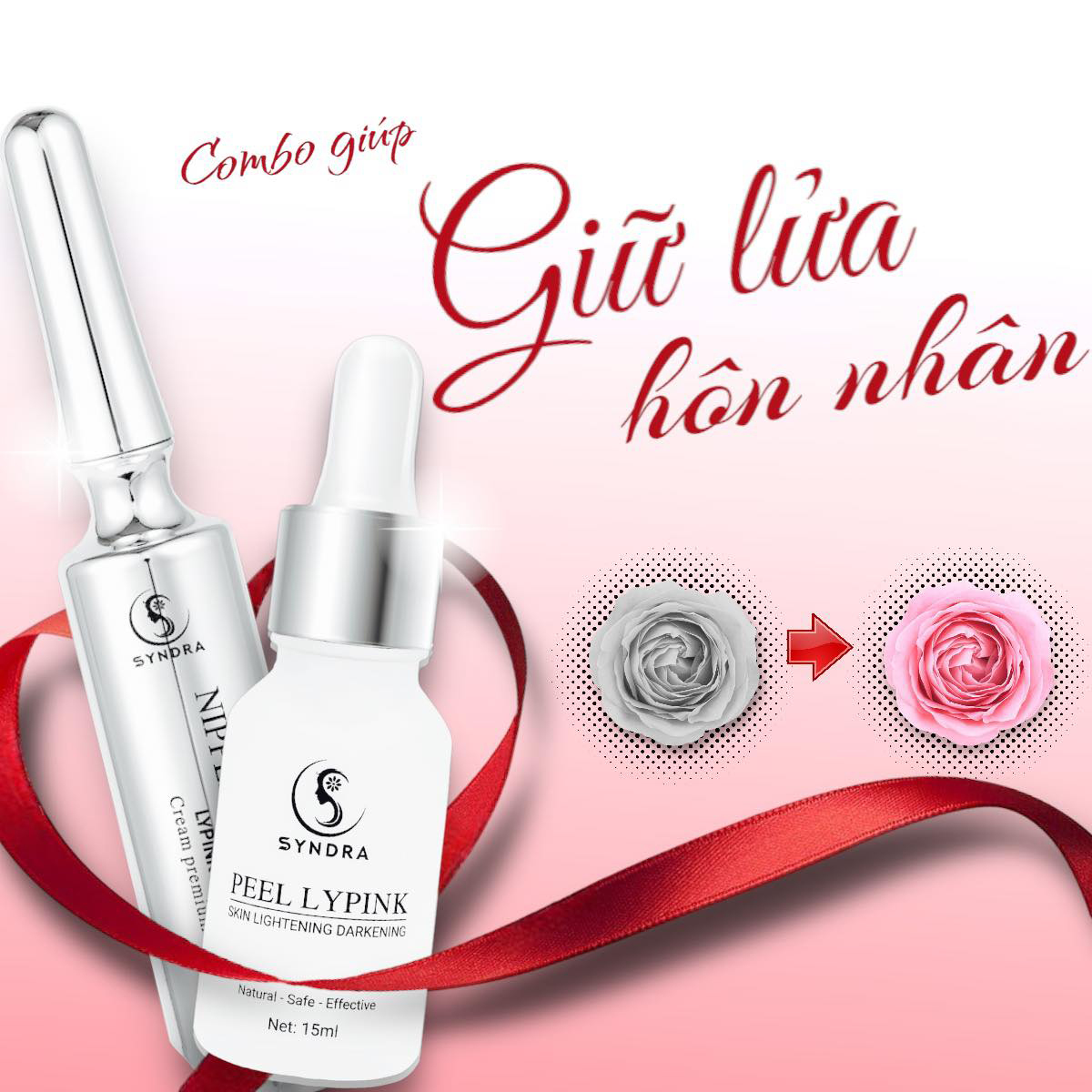 Combo khử thâm và kèm làm hồng nhũ hoa lypink x10 cao cấp 2 trong 1 nipple pink