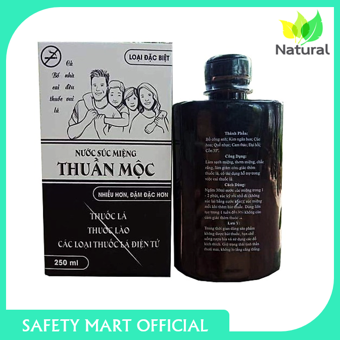 Nước súc miệng Thuần Mộc Thanh Mộc Hương hỗ trợ cai thu ốc lá không mệt mỏi không tái nghiện từ thảo dược