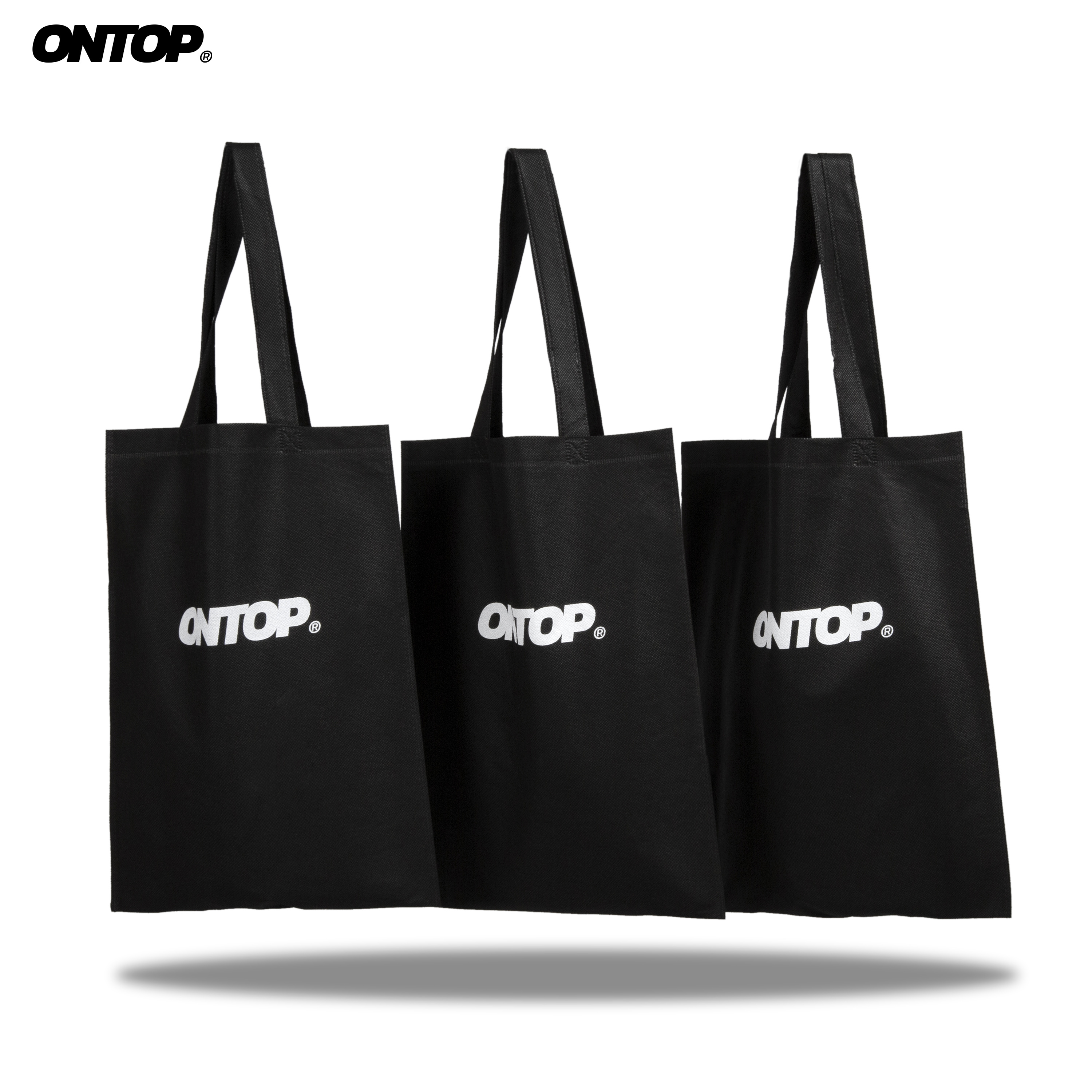 Quà tặng không bán - Túi tote vải đeo vai màu đen ONTOP