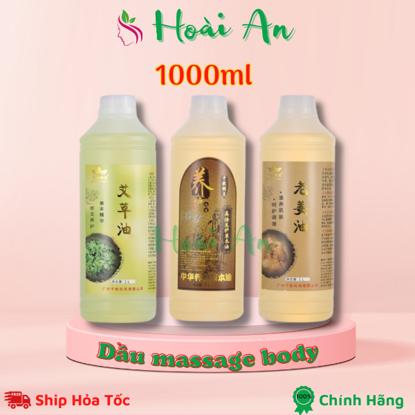 Tinh dầu massage body nóng chai 1000ml | Tinh dầu matxa body spa