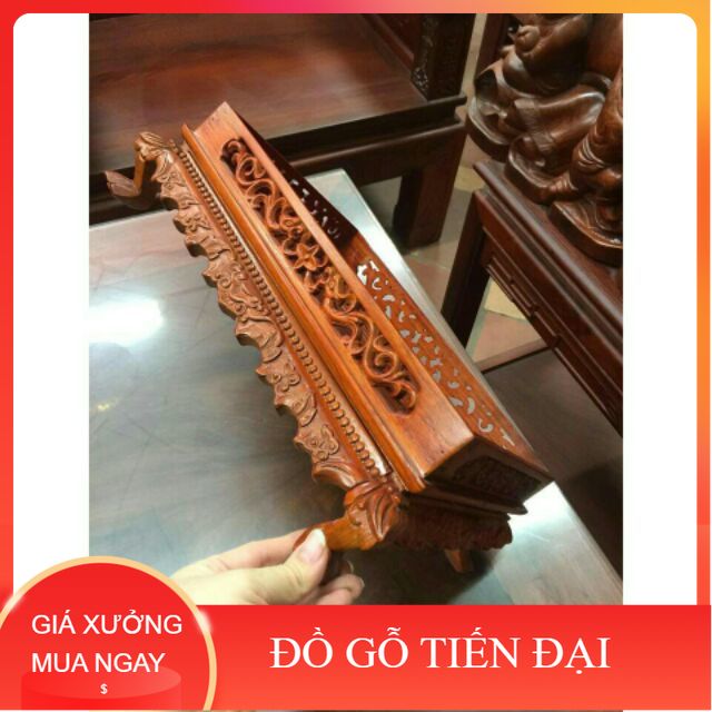Khay trà chân quỳ bằng gỗ hương cao cấp loại 1 đã phun PU kích thước 37x27cm, 45x35x12cm
