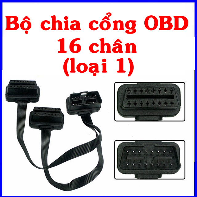 Thiết bị, đầu chia, bộ hub chia mở rộng 2 cổng obd obd2 obdii cho ô tô xe hơi loại tốt 16 chân - bettercar