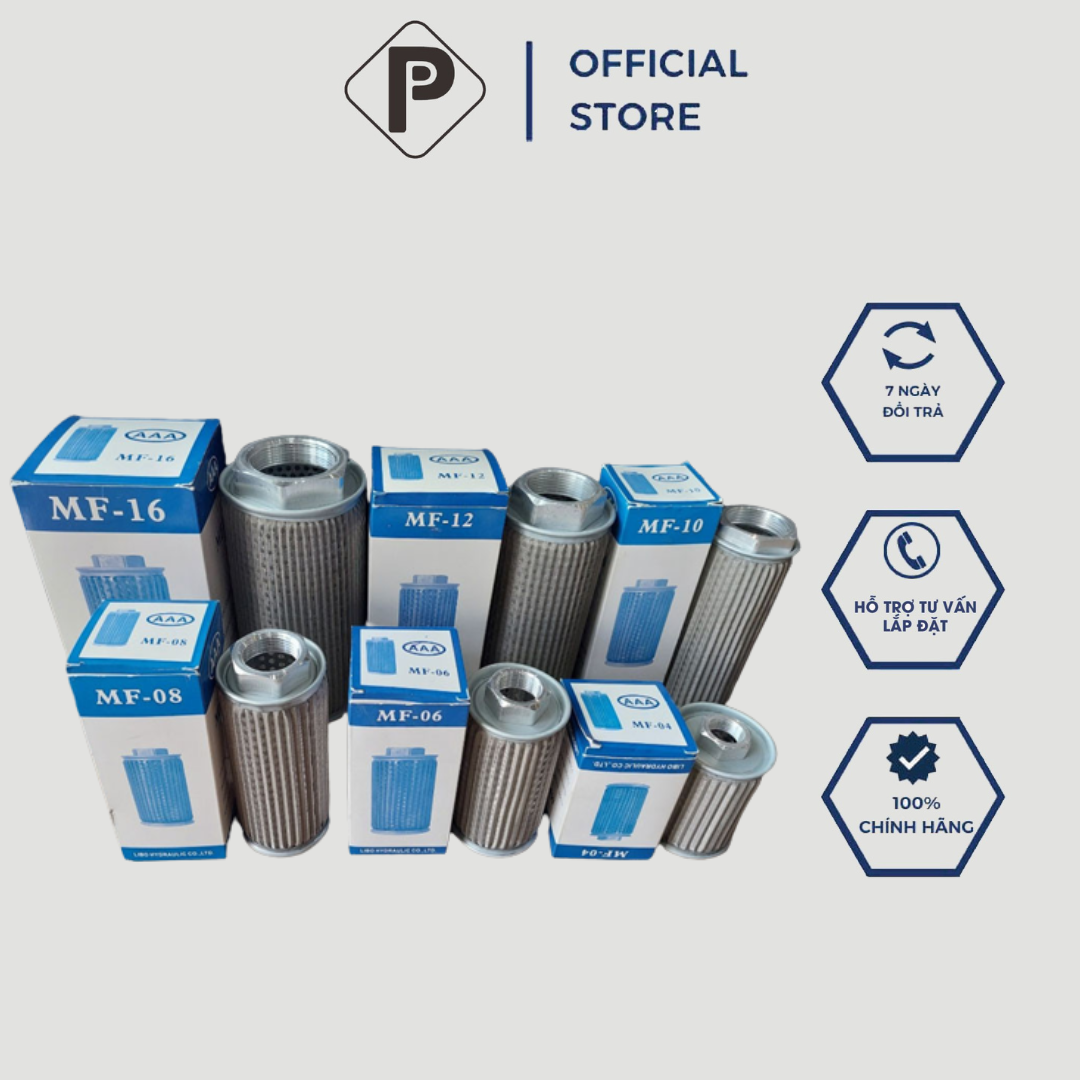 Lọc dầu thủy lực mf-04, mf-06, mf-08, mf-10, mf-12, mf-16, mf-20, mf-24 thiết kế thông minh tiện dụng