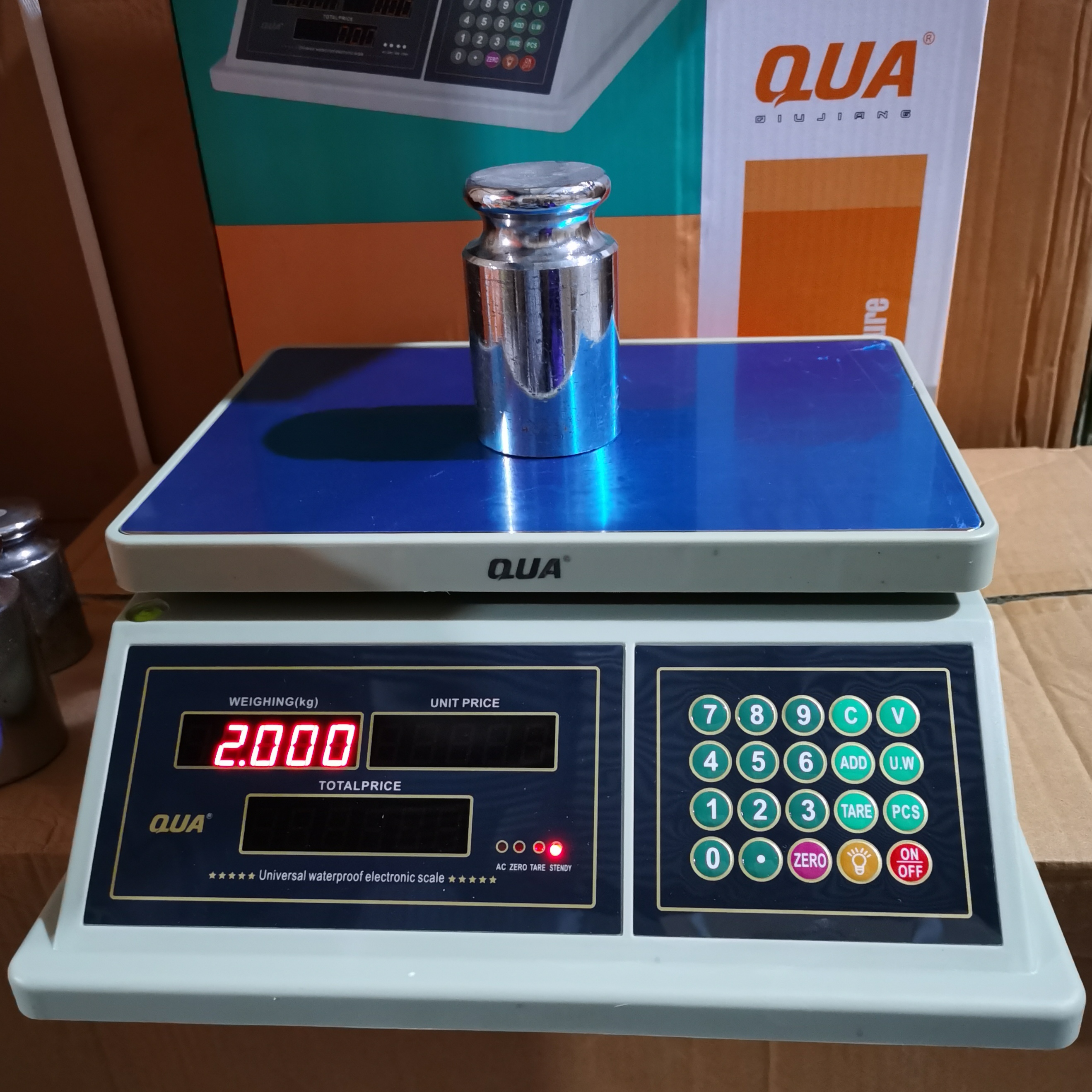 Cân điện tử tính tiền, chống nước Qua 832