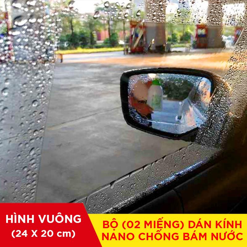 [HCM]Bộ 02 miếng film nano dán gương kính ô tô chống bám nước