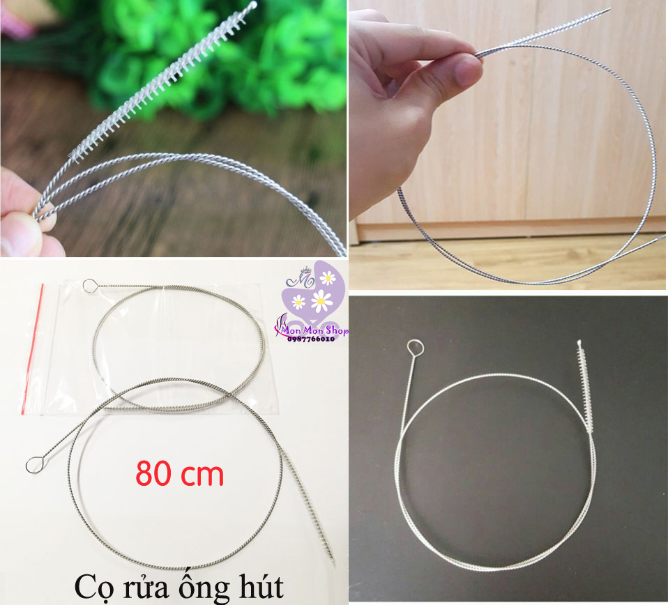 Dụng Cụ Vệ Sinh Dây Tubing Máy Hút Sữa/ Ống Hút Cốc Của Bé, cọ rửa cho dây nối hơi máy hút sữa loại dài khoảng 80cm