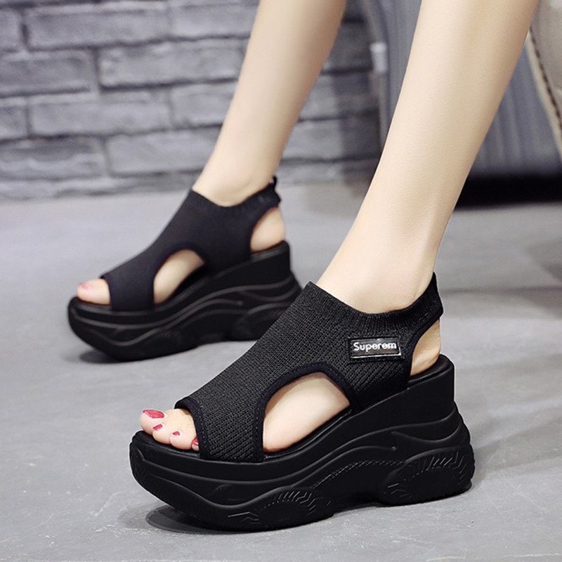 Giày sandal nữ nâng đế 9cm siêu nhẹ mã X395 giày nữ thời trang