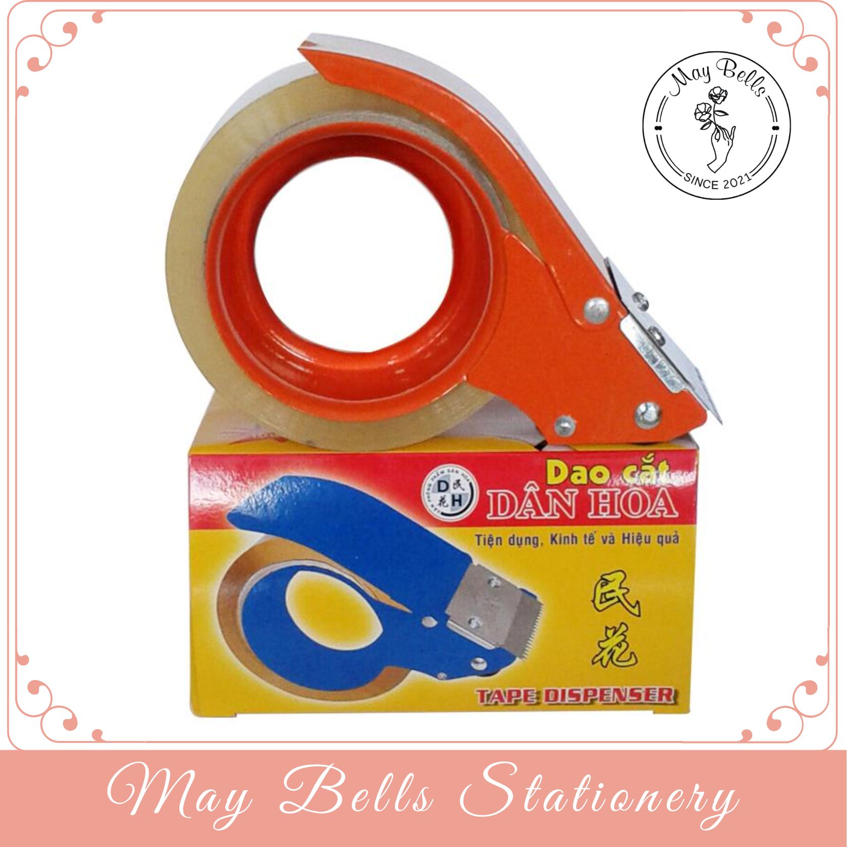 Cắt băng keo dân hoa sắt, nhựa 5cm, 6cm, 7cm, 8cm