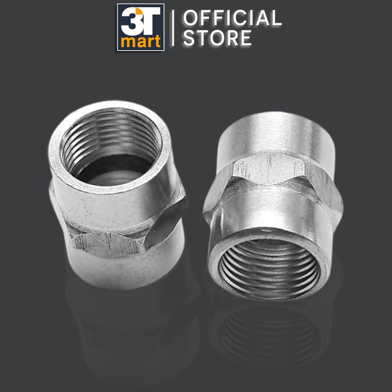 Đầu nối inox 2 ren trong 21 giúp chuyển đổi ren ngoài 21 thành ren trong 21 c'mon dn-02