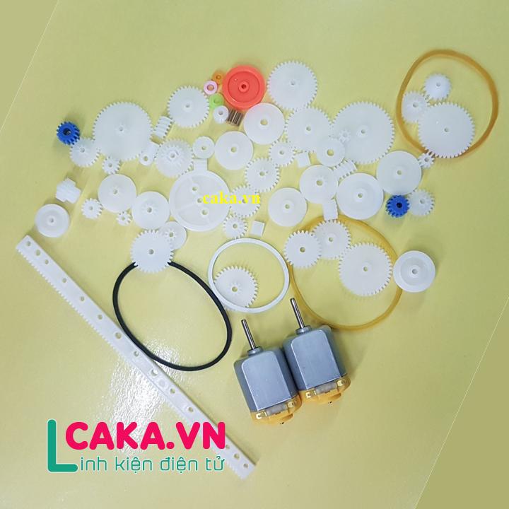 Bộ bánh răng nhựa kèm motor 3V-6V