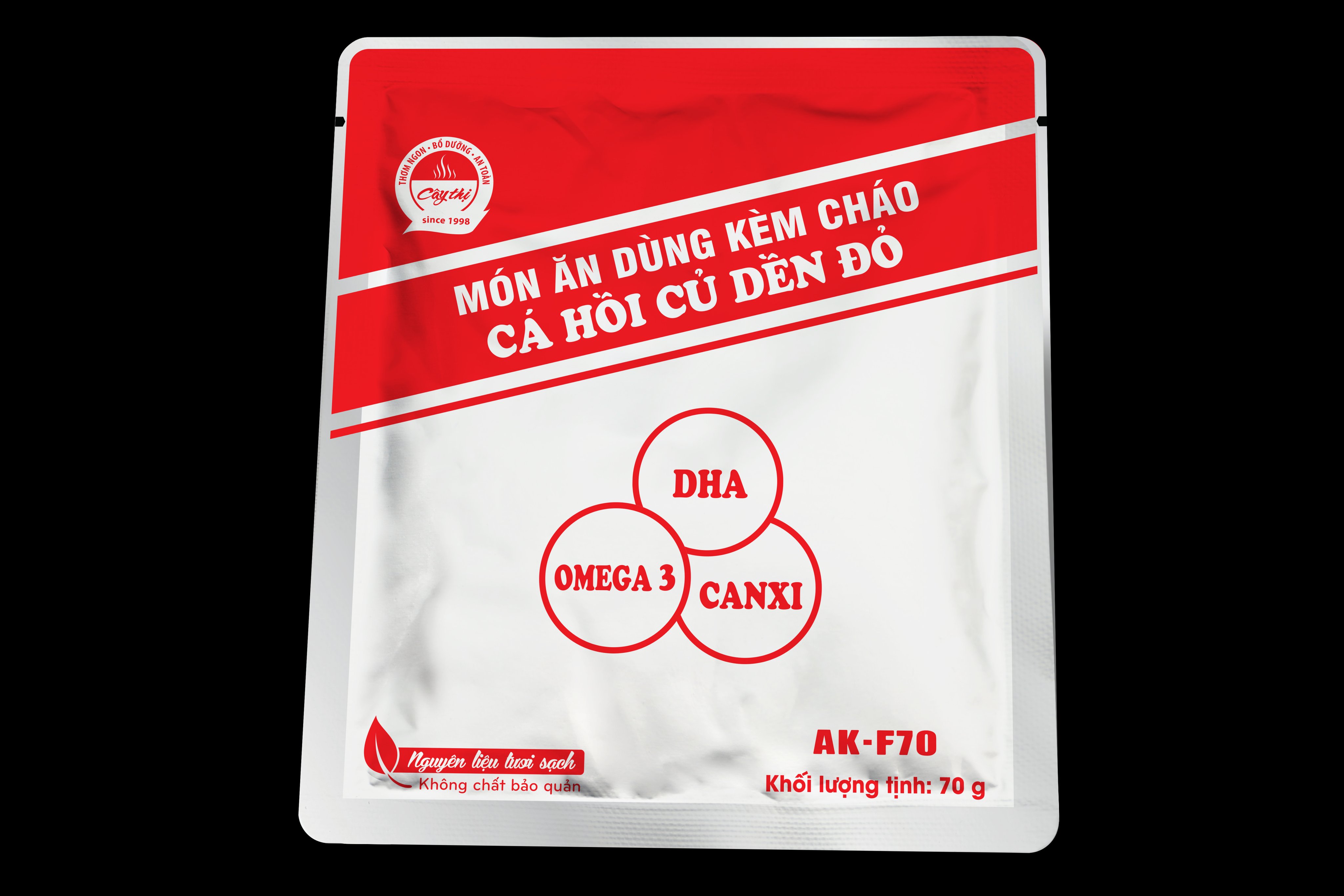 [HCM]Combo 03 gói Thức ăn kèm cháo Cá Hồi củ Rền đỏ