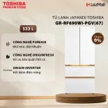 Tủ lạnh Toshiba 533 lít Japandi Multi Door GR-RF690WI-PGV(67) - Thiết Kế Built-in Sang Trọng Tối Ưu Không Gian Bếp