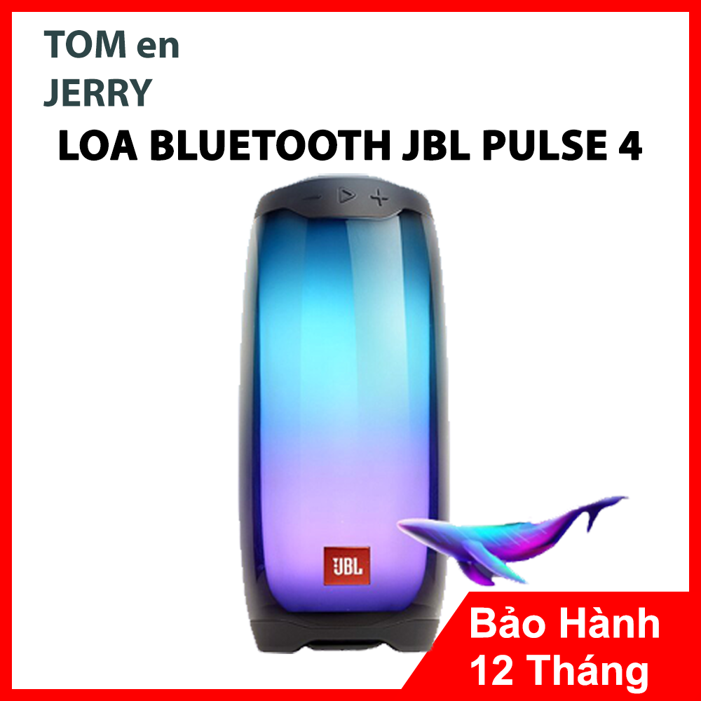 Loa blutooth jbl pulse 4 - công suất cực lớn 20w - âm thanh phát sáng 360° - âm bass mạnh - chơi nhạc 12h - chống nước ipx7- cáp sạc type-c,7 kiểu đèn led đổi màu,partyboost,bh 12 thang loi1 doi 1