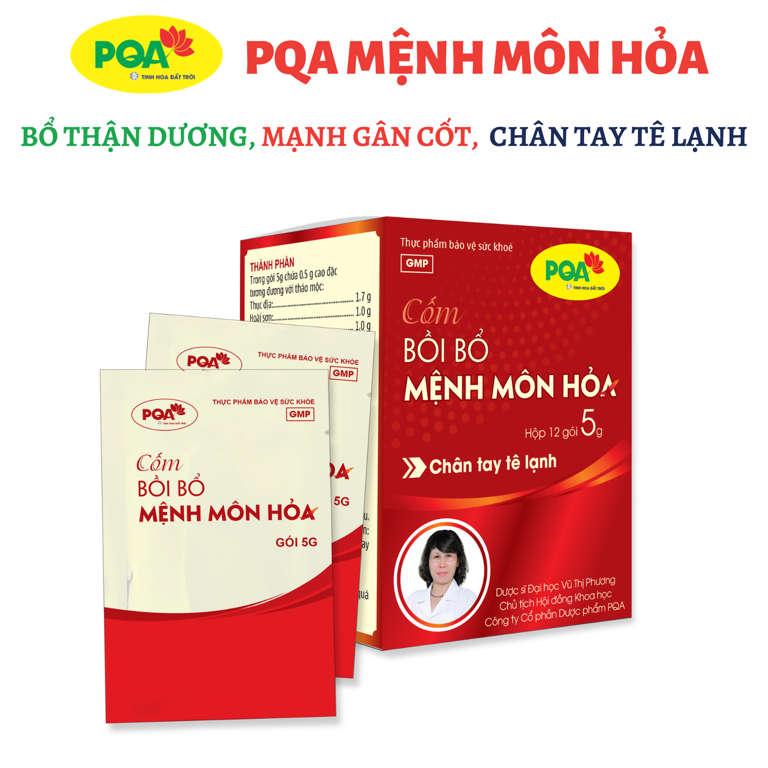 PQA MỆNH MÔN HỎA dùng cho người sợ lạnh, lạnh trong người, lạnh buốt trong xương, chân tay quyết lạnh, sinh lý yếu, xuất tinh sớm, di tinh