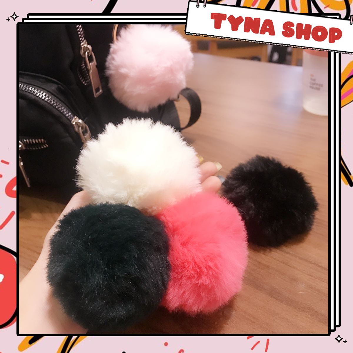 Móc Khóa Cục Bông - Cỡ Trung