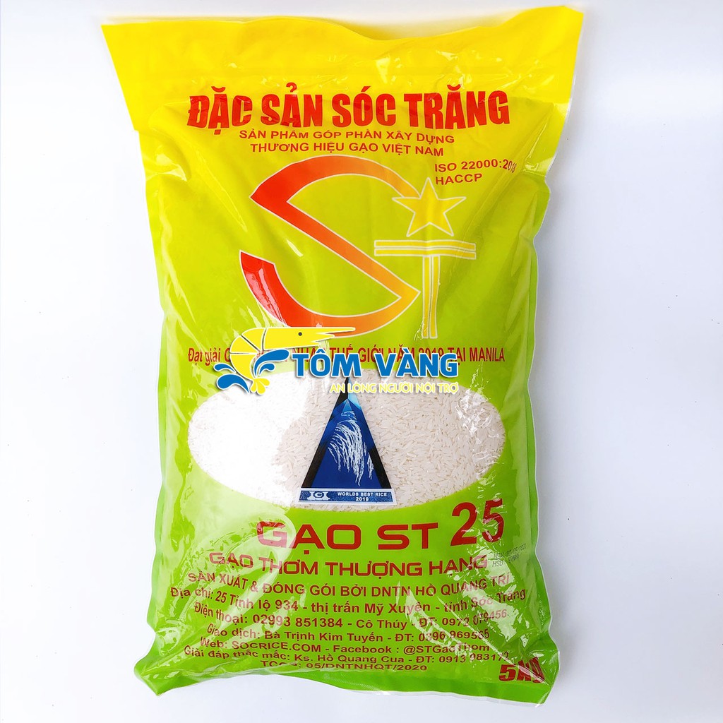 Gạo st25 - bác cua - túi 5kg