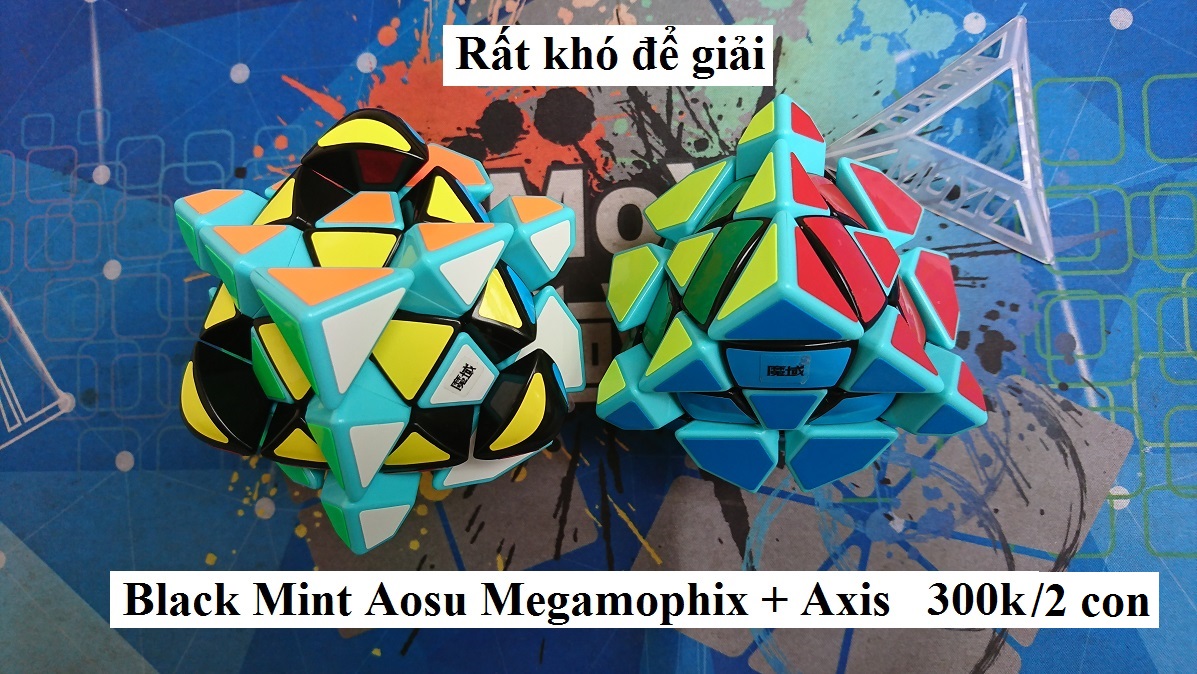 Long Sheng Rubik Black Mint Aosu Axis + Megamophix Cực Khó