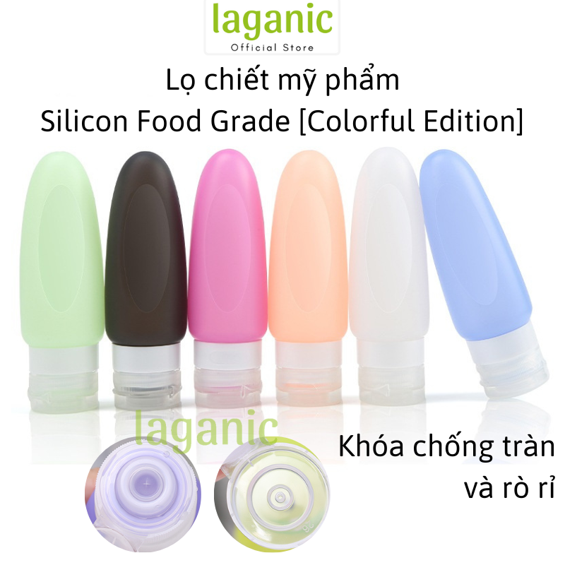 [Mua 3 Tặng 1 túi Mirage] Lọ chiết mỹ phẩm Silicon 37ml, 60ml, 89ml Colorful