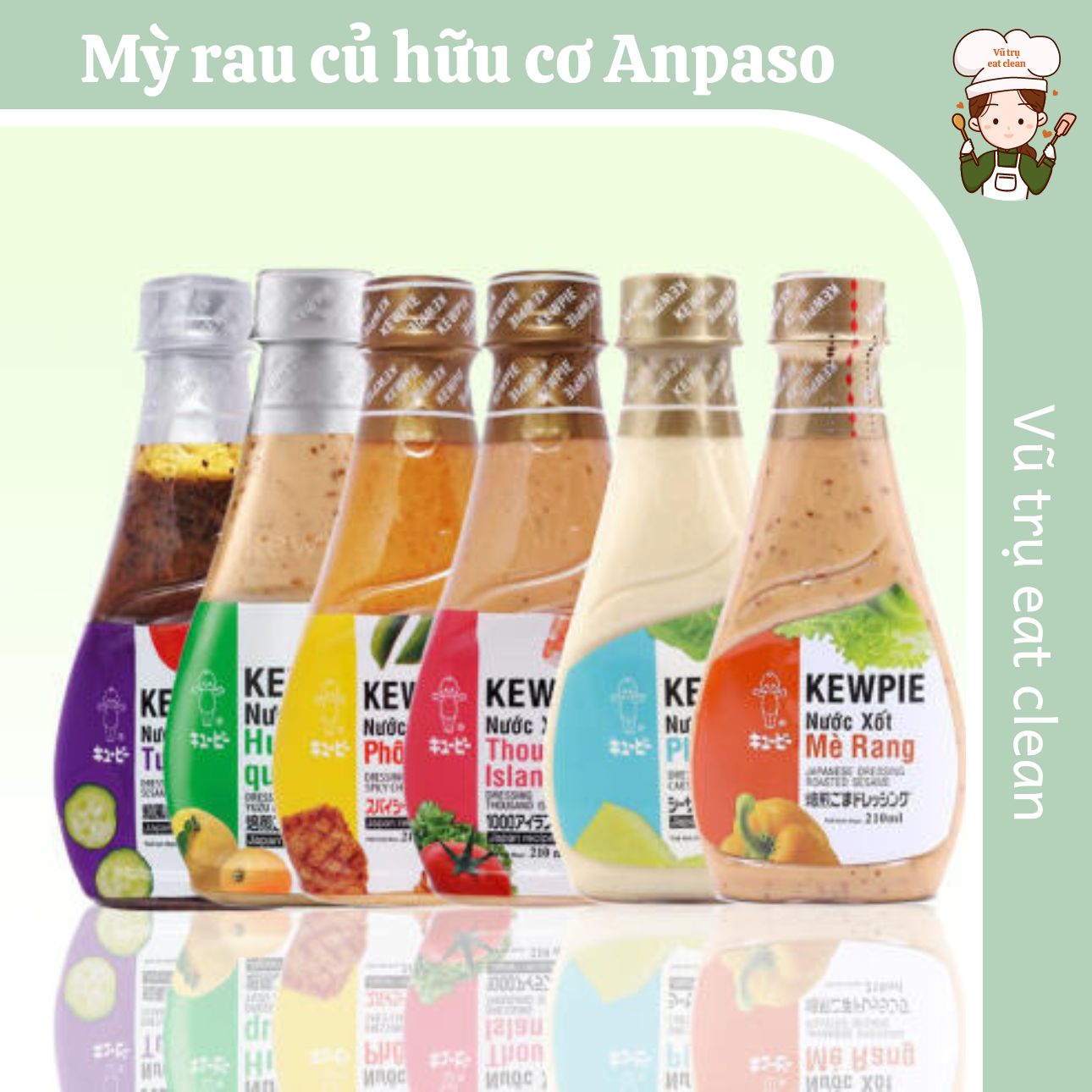 Nước sốt kewpie chai 210ml, nước sốt ăn salad eatclean