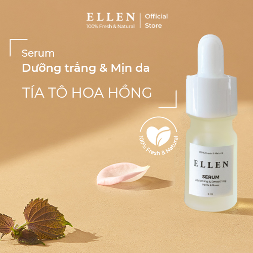 Serum Tía tô Hoa hồng dưỡng trắng và mịn da 5ML