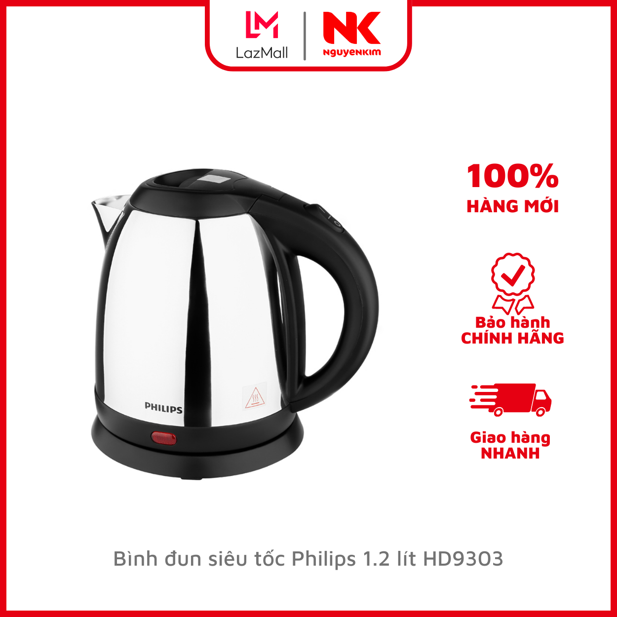 Bình đun siêu tốc philips 1.2 lít hd9303