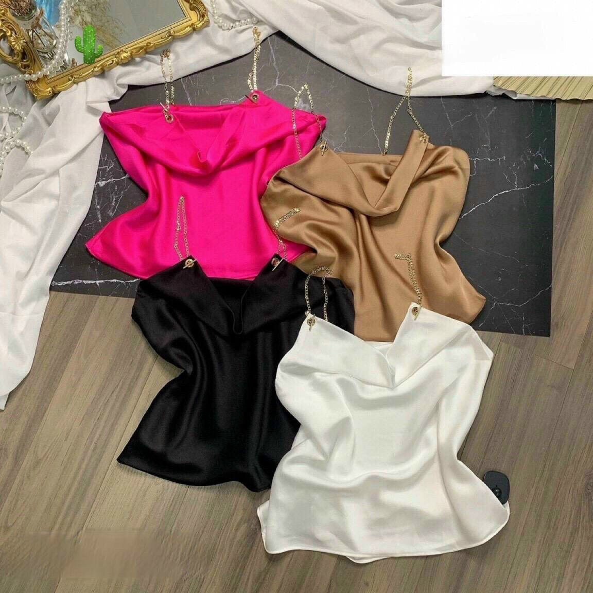 Áo kiểu hàn quốc phi bóng dây xích sang chảnh xinh ttpk0298