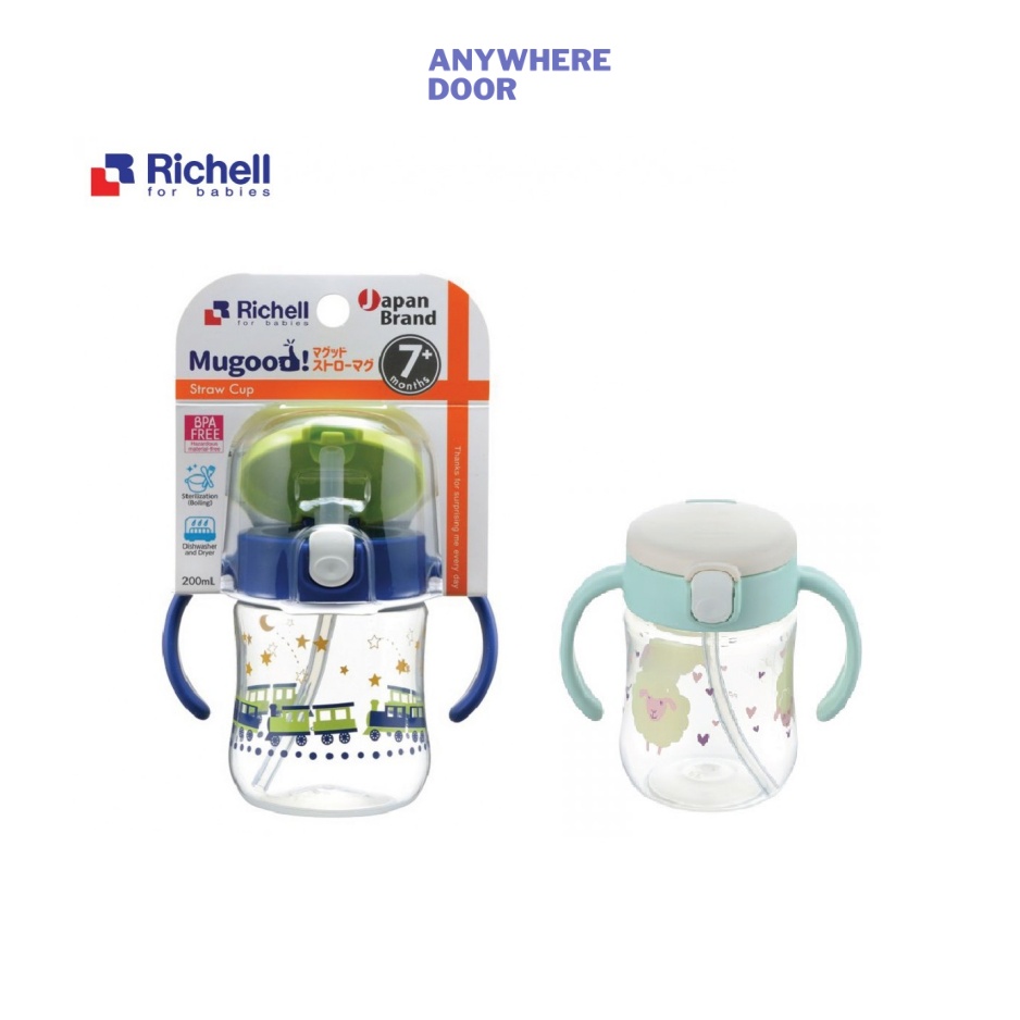Bình ống hút Richell Mugood