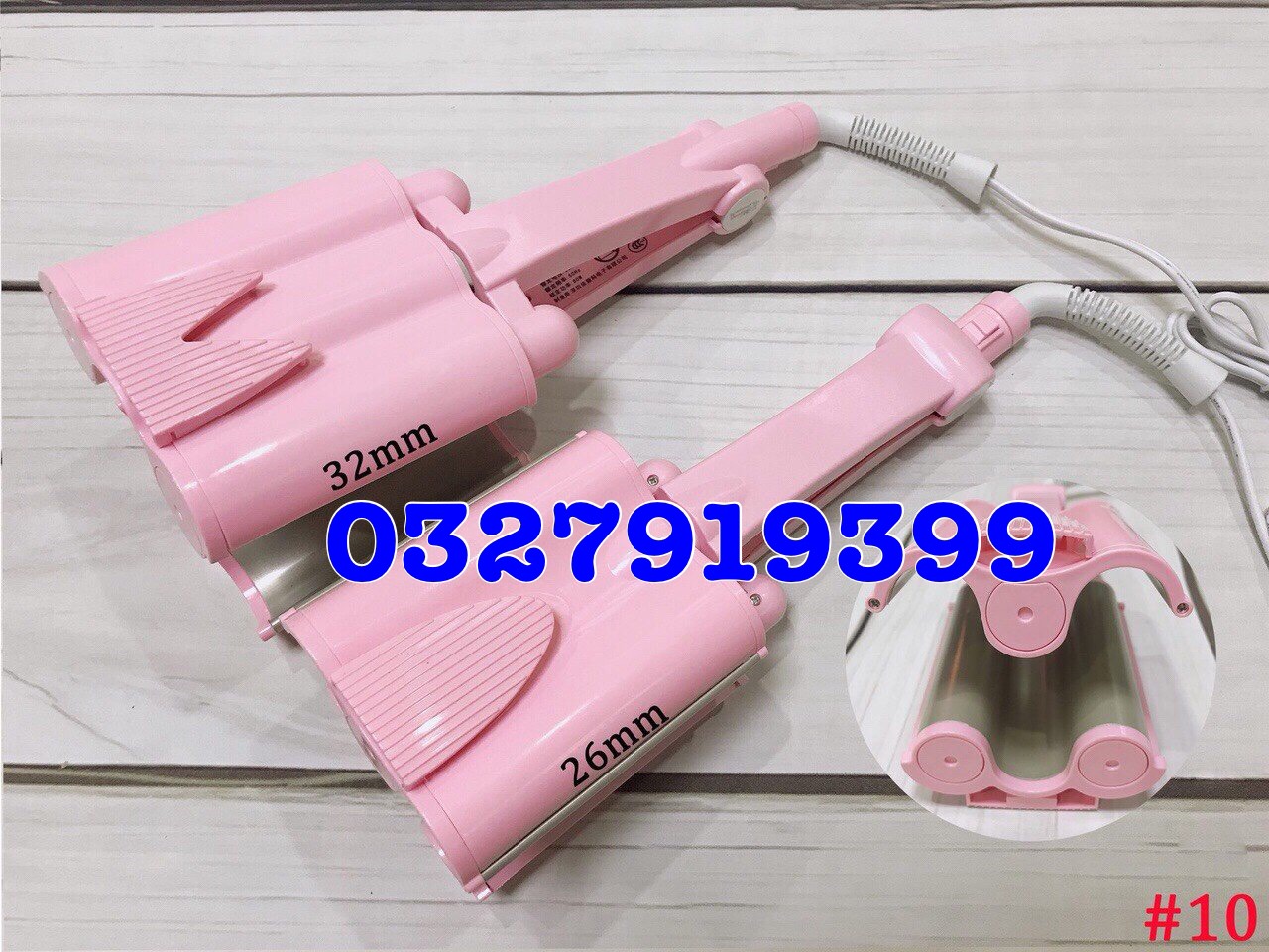 ✅tặng kẹp✅ máy bấm tóc dập sóng 3 trục wave-iron