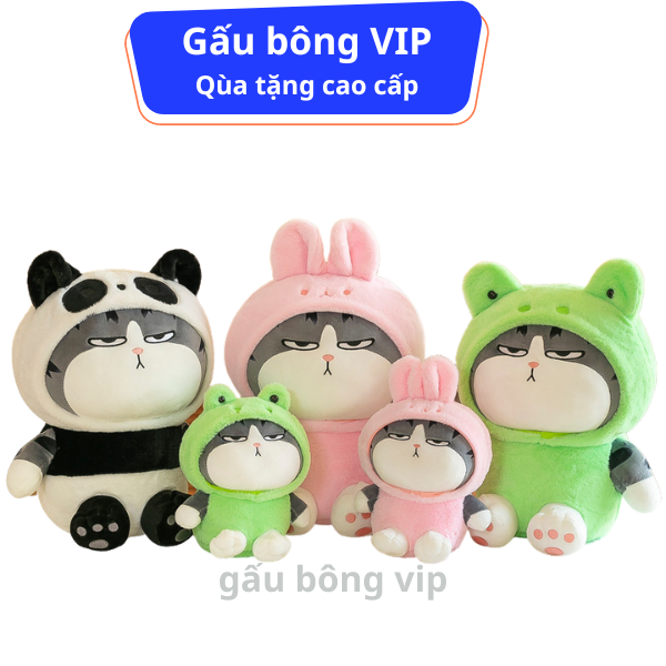 Gấu bông con mèo hoàng thượng cosplay gấu bông vip tphcm 25cm thú nhồi bông con mèo trang trí treo xe qùa tặng cao cấp cho bé trai bé gái