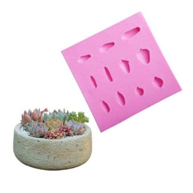 Khuôn silicon làm rau câu làm bánh 4d mẫu đá sỏi