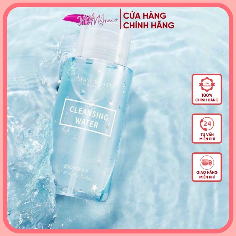 Nước Tẩy Trang 300Ml Làm Sạch Sâu Maycreate Nắp Trắng