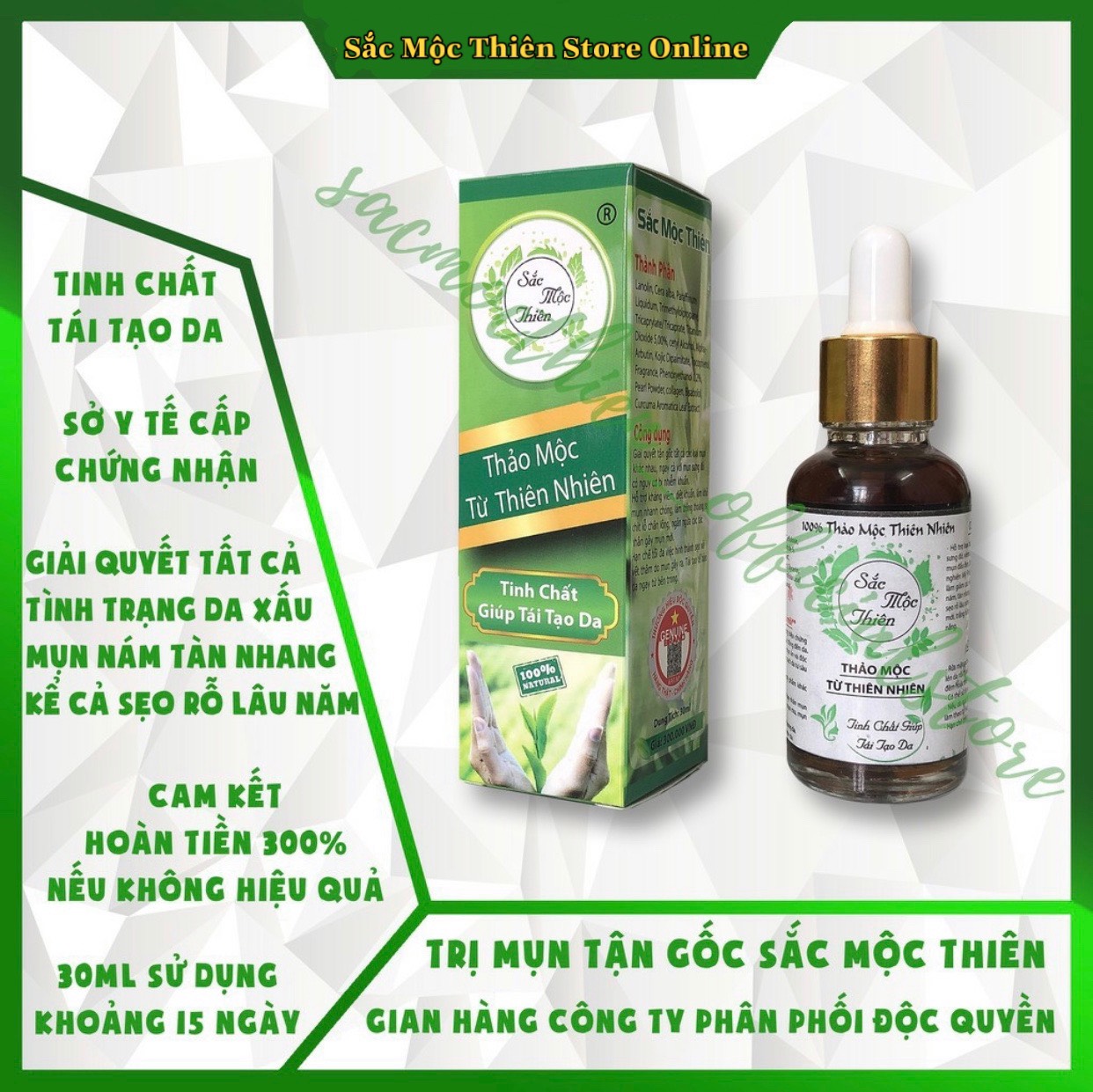 [HCM]Serum Tái Tạo Da 30ml Sắc Mộc Thiên
