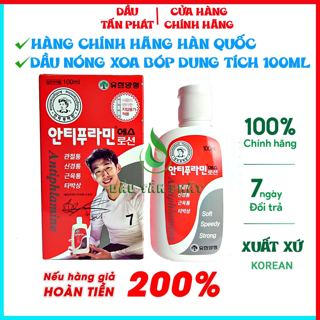 Dầu Nóng Xoa Bóp Antiphlamine Hàn Quốc 100ml