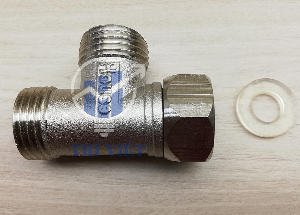 [HCM]TÊ CẦU 2 ĐẦU REN NGOÀI 1 ĐẦU REN ỐC + RON CHÈN